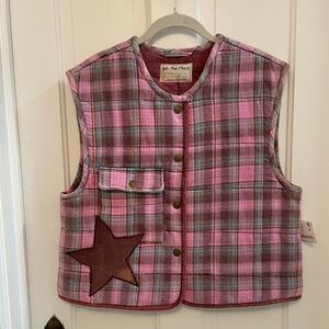 Free people star plaid vest